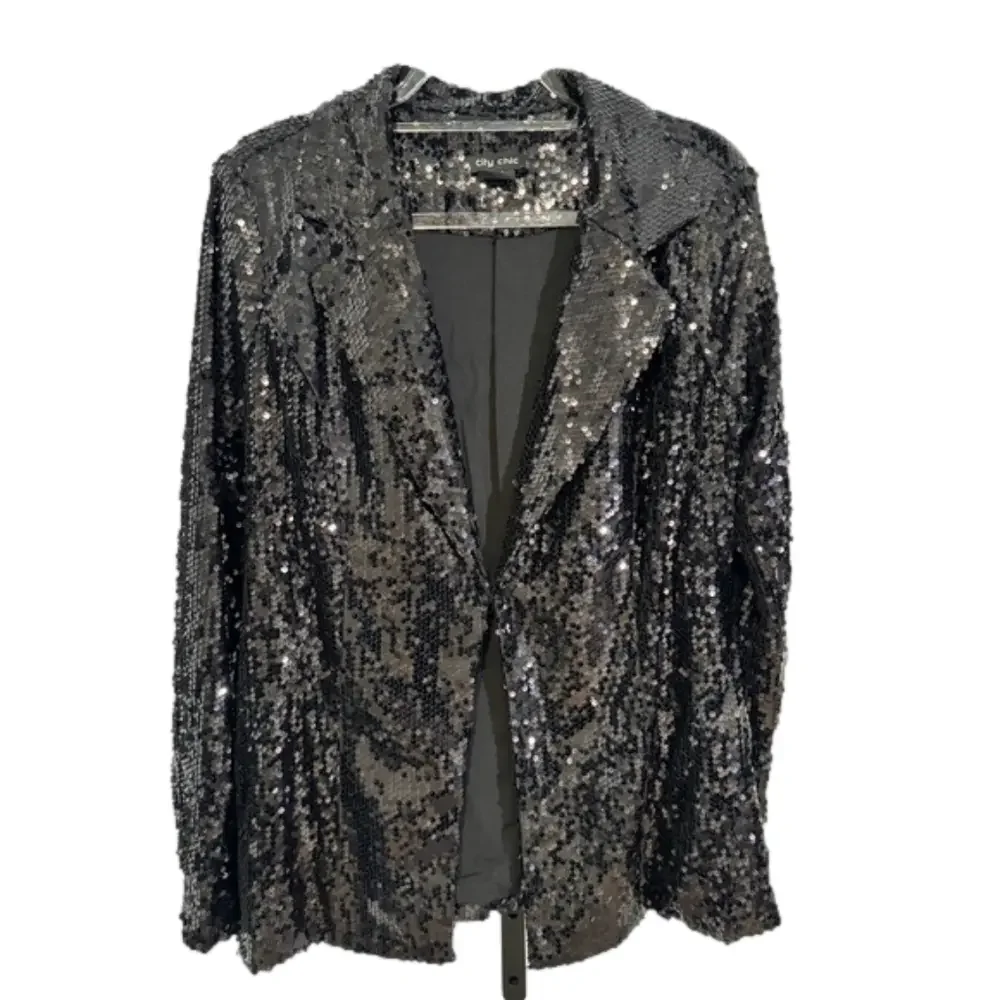 City Chic Sequin Single Breasted Blazer Plus Size - Size 12W